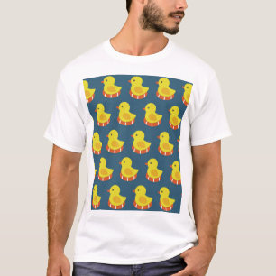 Gelbe Gummiente, niedlich, nahtlos. T-Shirt