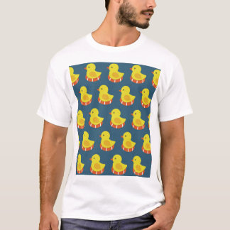 Gelbe Gummiente, niedlich, nahtlos. T-Shirt
