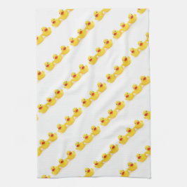 Gelbe Gummienten Küchentuch