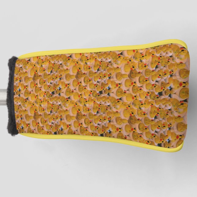 Gelbe Gummienten Tiermuster Golf Headcover (Vorderseite)