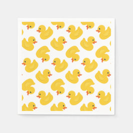 Gelbe Gummihaube Napkins - Babydusche & Birthda Serviette