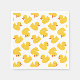 Gelbe Gummihaube Napkins - Babydusche & Birthda Serviette