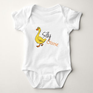 Gelbe Hand Albern Gänse Gänse Cartoon Baby Strampler