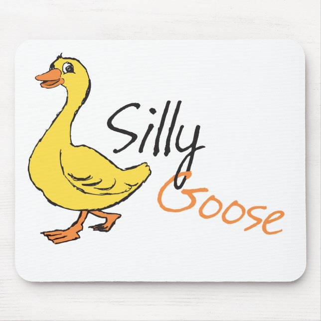 Gelbe Hand Albern Gänse Gänse Cartoon Mousepad (Vorne)