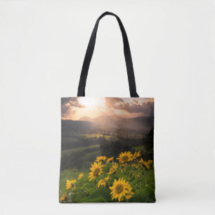 Gelbe Hardy Sonnenblume Kunst, Dichtung und Musik Tasche