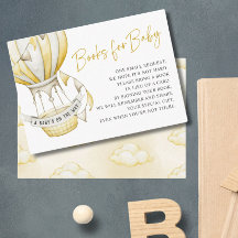 Gelbe Heißluftballonbücher für Babydusche