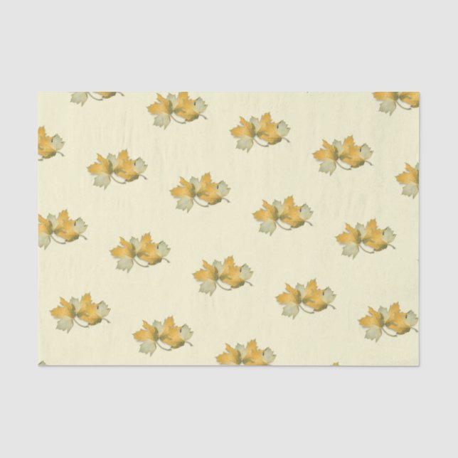 Gelbe Herbstblätter Seidenpapier (Vorderseite)