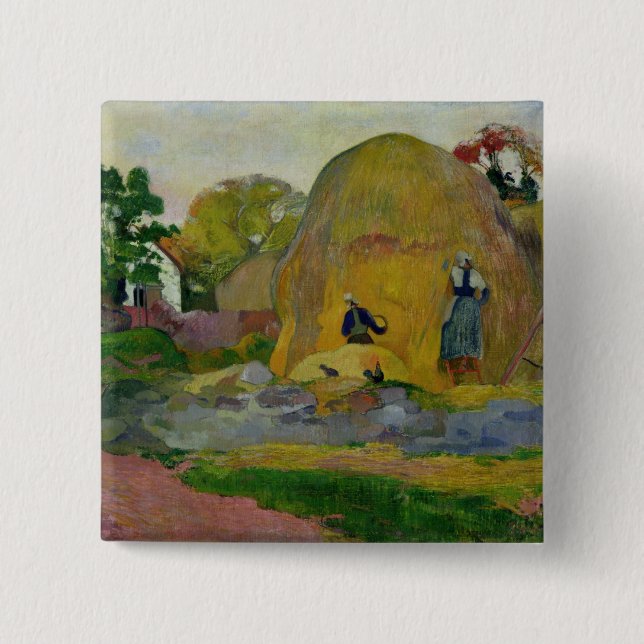 Gelbe Heuschober Paul Gauguins | oder goldene Button (Vorderseite)