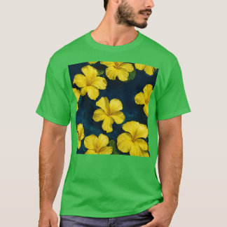 Gelbe Hibiskus Blume Floating in Water TShirt