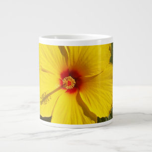 Gelbe Hibiskus Blume Jumbo-Tasse