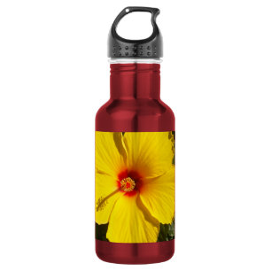 Gelbe Hibiskusblüte Trinkflasche
