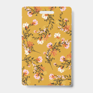 Gelbe Hintergrund Blumen Ausweis