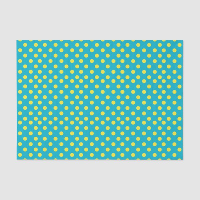 Gelbe Hintergrund-Farben der Tupfen-| DIY Seidenpapier (Vorderseite)
