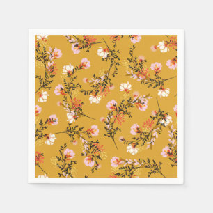 Gelbe Hintergrundblumen Serviette