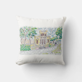 Gelbe historische Villa Kissen