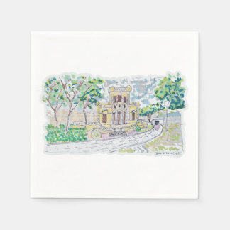 Gelbe historische Villa Serviette