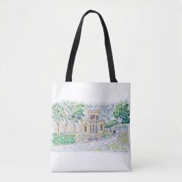 Gelbe Historische Villa Tasche