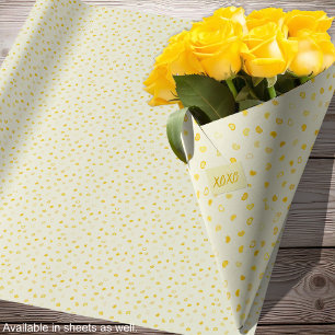 Gelbe Hochzeitsmütter-TagValentinrollen Geschenkpapier