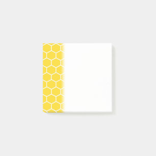 Gelbe Honeycomb Geometric White Lines Bumblebee Post-it Klebezettel
