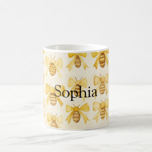 Gelbe Honigbienen Weihnachten Kaffeetasse