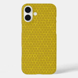 Gelbe Honigwabe Gemustert iPhone 16 Plus Hülle