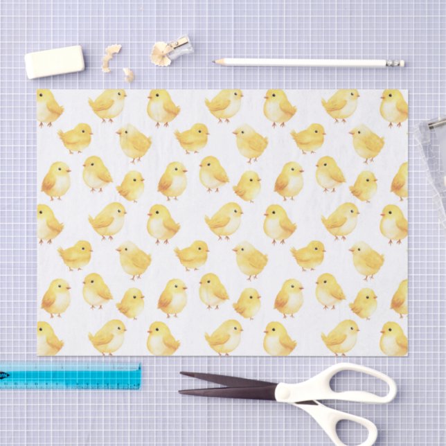 Gelbe Hühner Baby Shower Seidenpapier (Handwerk)