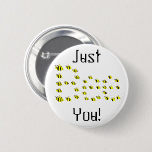 Gelbe Hummelbienen Button