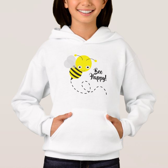 Gelbe Hummeln, Bee Happy! Hoodie (Vorderseite)