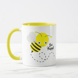 Gelbe Hummeln, Bee Happy! Tasse