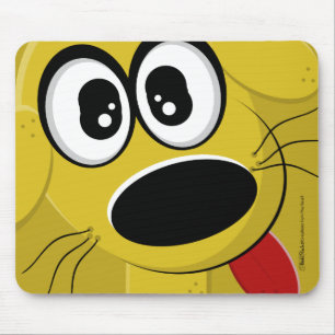 Gelbe Hundegesicht Mousepad