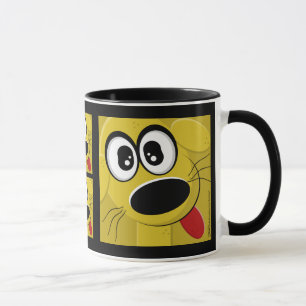 Gelbe Hundegesicht Tasse