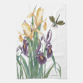 Gelbe Iris Geschirrtuch