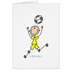 Gelbe Jungen-Fußball-Karte