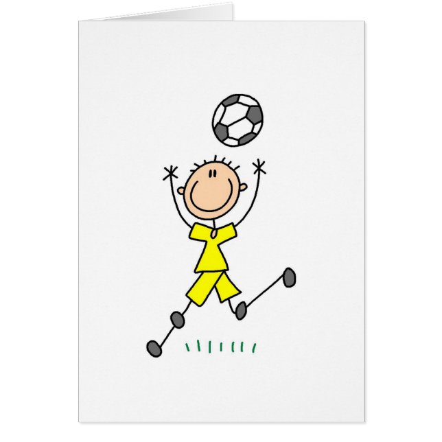 Gelbe Jungen-Fußball-Karte (Vorne)