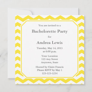 Gelbe Junggesellinnen-Abschiedsparty Einladung / A