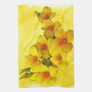 Gelbe Kalanchoe - Sukkulenter Sonnenschein Geschirrtuch