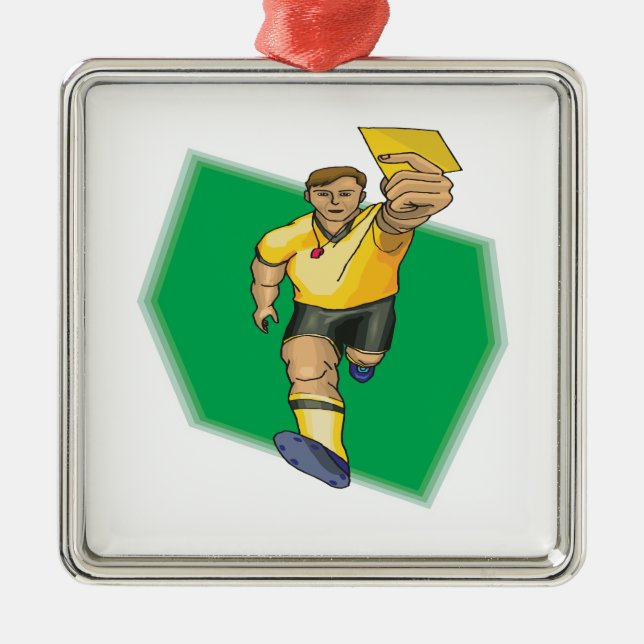 Gelbe Karte Silbernes Ornament (Vorne)