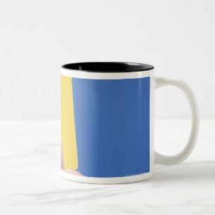 Gelbe Karte Zweifarbige Tasse