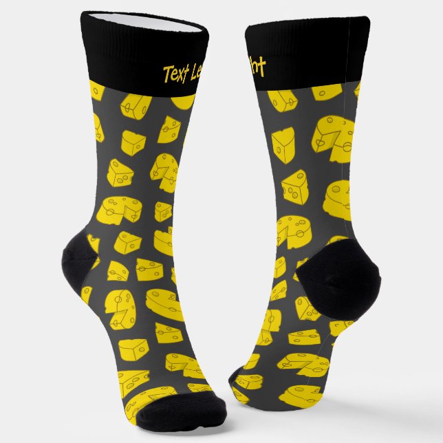 Gelbe Käse Muster Socken (Gewinkelt)