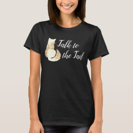 Gelbe Katze Abstrakt Gespräch mit dem Schwanz T - T-Shirt