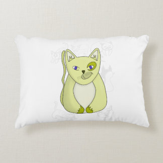 Gelbe Katze mit Naughty Smile Duvet Abdeckung Dekokissen
