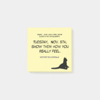 Gelbe Katze Post-it