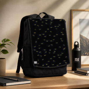Gelbe Katzenaugen auf Schwarz beste Halloween-Part Rucksack