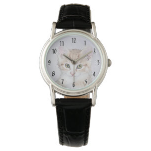 Gelbe Katzenmalerei - Niedliche Original Katzenkun Armbanduhr
