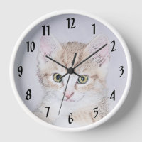 Gelbe Katzenmalerei - Niedliche Original Katzenkun