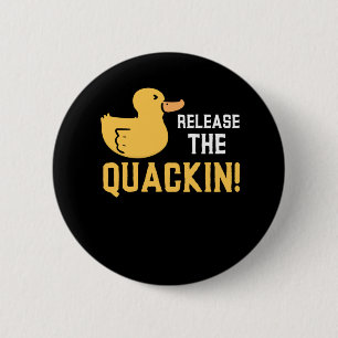 Gelbe Kautschukente Quack Funny Duck Lover Button