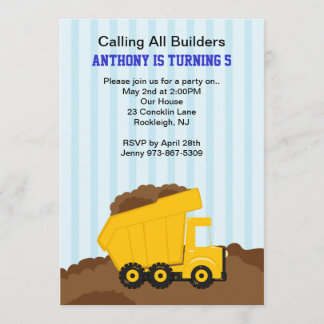 Gelbe Kipper-Jungen-Geburtstags-Einladung Einladung