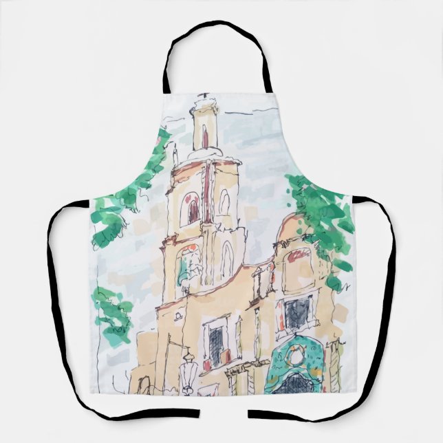 Gelbe Kirche Schürze (Vorderseite)