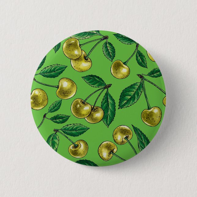 Gelbe Kirschen Button (Vorderseite)