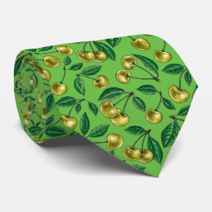 Gelbe Kirschen Krawatte